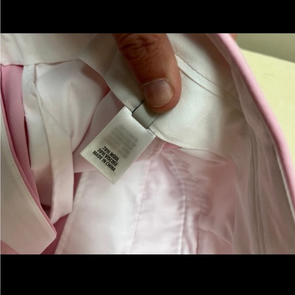 St. John size 10 pink Wool Blend Crepe Pant - Picture 4 of 9